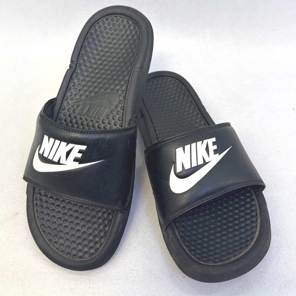 Nike Benassi JDI Men's Slide Sandals Black White 343880-090 Size 8
